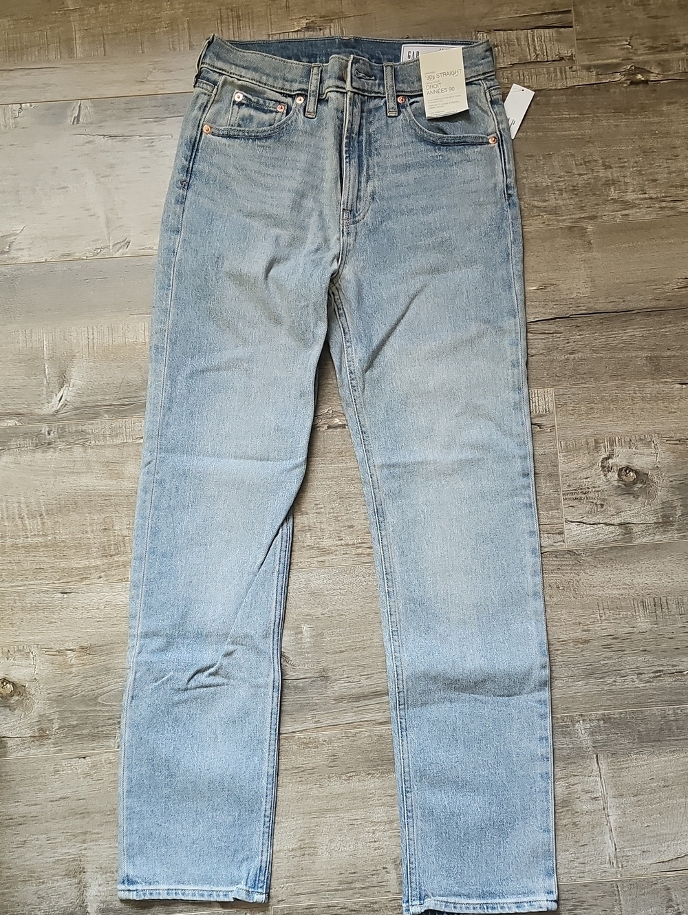 GAP Women's Pale Blue 90's Straight High Rise Jeans Size 27 BNWT